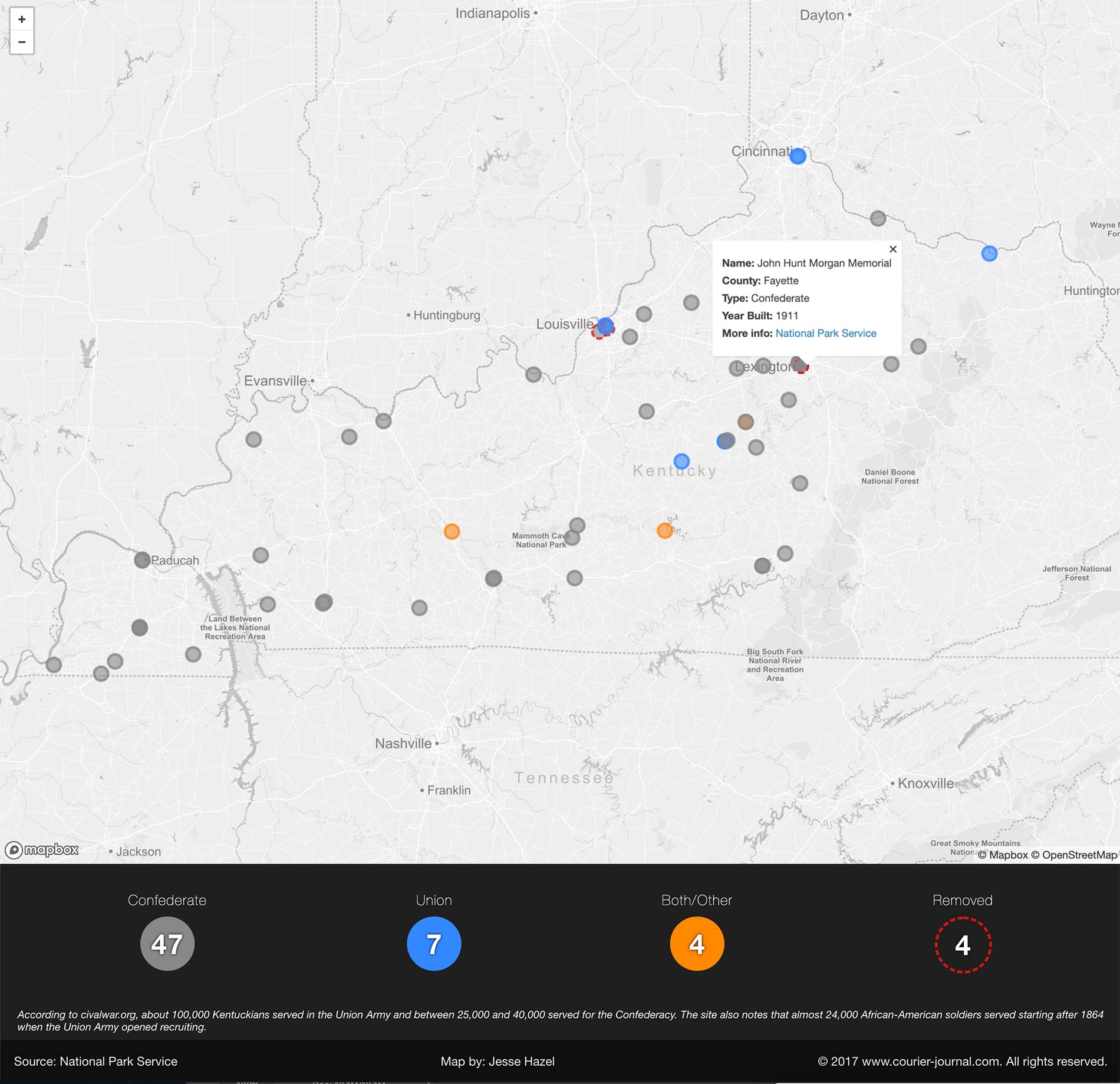 Civil War Monument Map 1