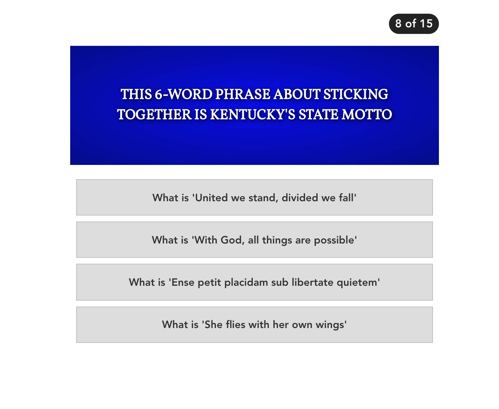 Kentucky Jeopardy Quiz 2