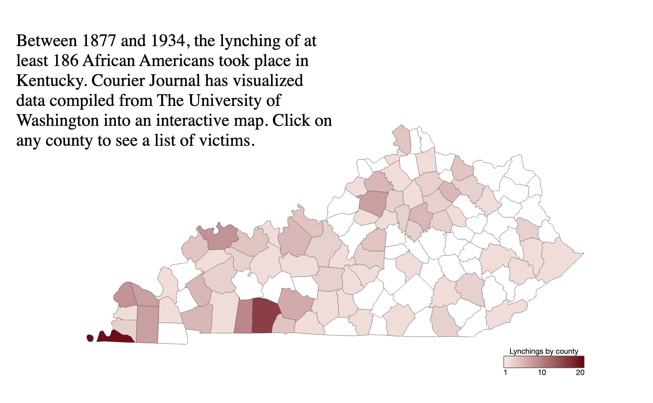 Kentucky Lynchings Map 1